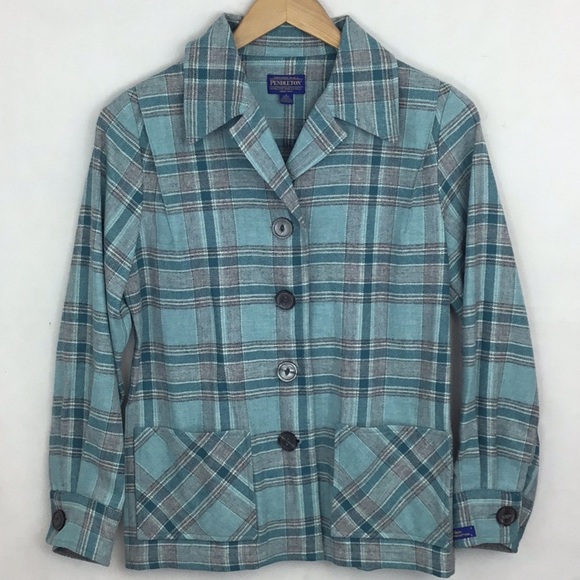 Pendleton Jackets & Blazers - PENDLETON Wool Plaid Lightweight Jacket
